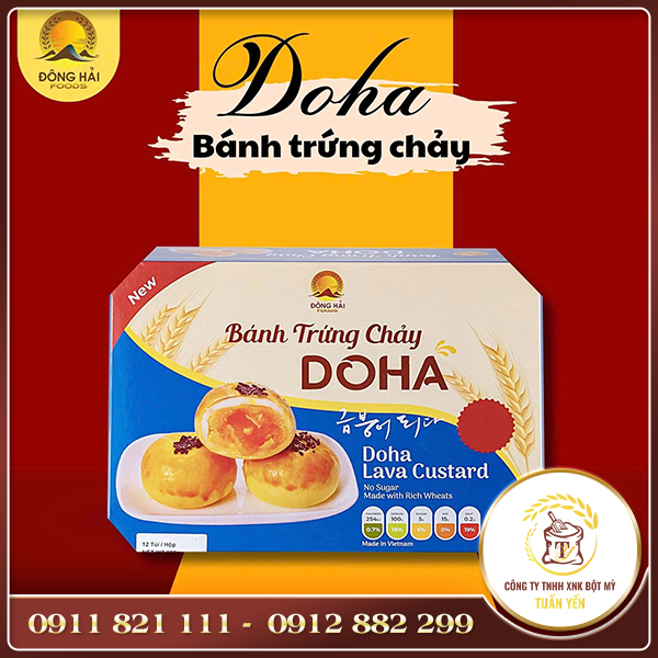 Hộp bánh trứng chảy vát cạnh xanh